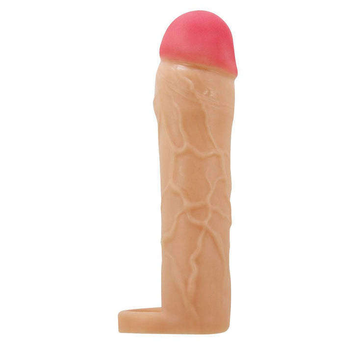 Party Up Patrick 2 Inch Extender Penis Sleeve with Ball Strap - Flesh