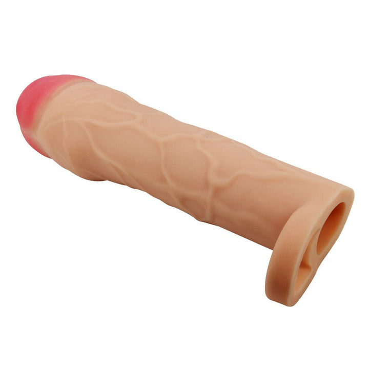 Party Up Patrick 2 Inch Extender Penis Sleeve with Ball Strap - Flesh