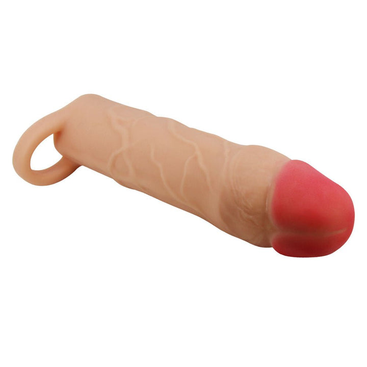 Party Up Patrick 2 Inch Extender Penis Sleeve with Ball Strap - Flesh