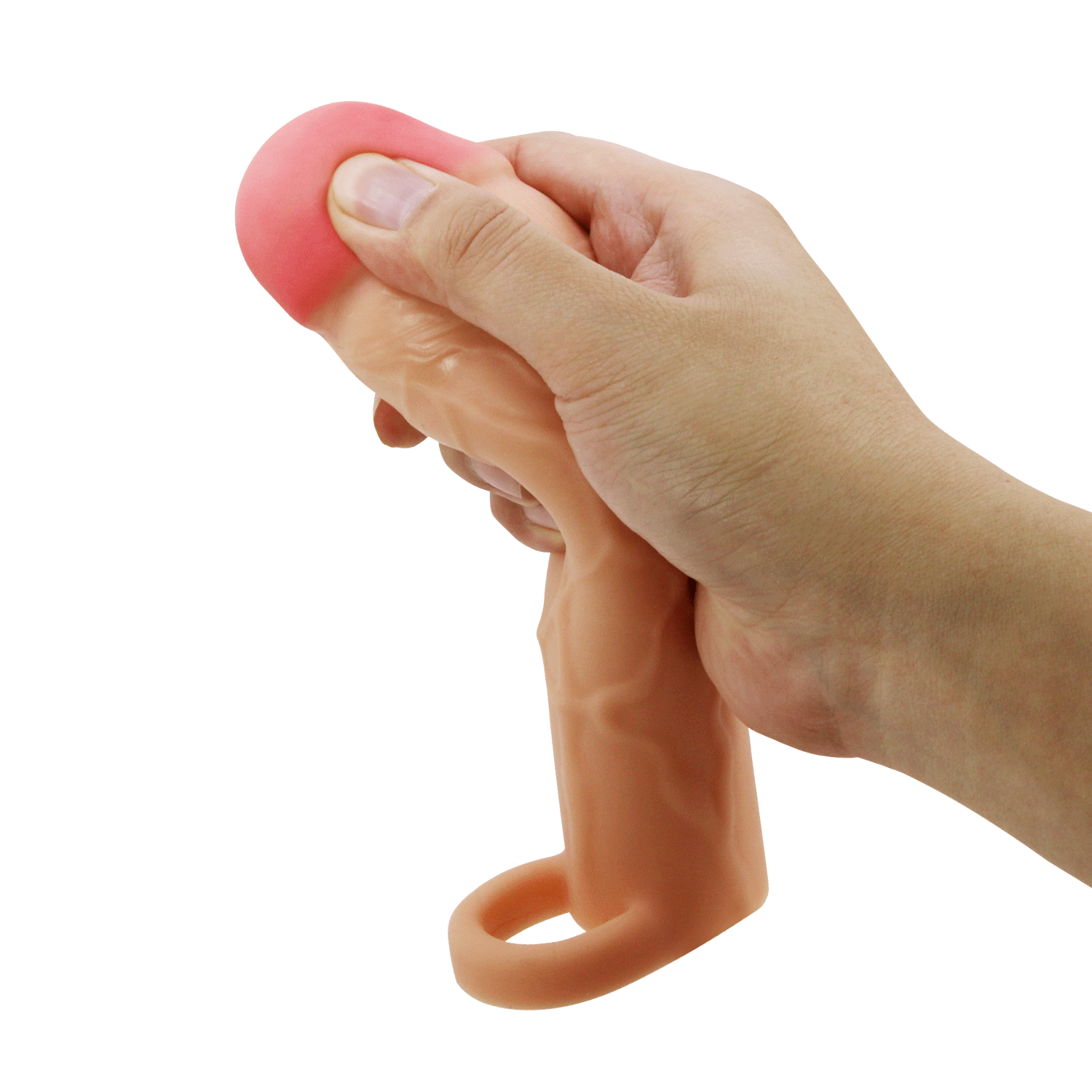 Party Up Patrick 2 Inch Extender Penis Sleeve with Ball Strap - Flesh