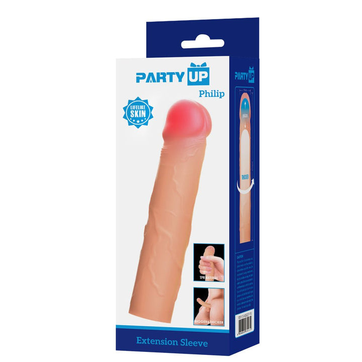 Party Up Philip 3 Inch Penis Extender Sleeve - Flesh
