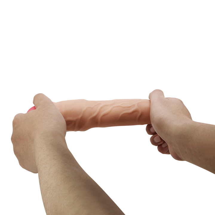 Party Up Richard 3 Inch Penis Extender Sleeve with Ball Strap - Flesh