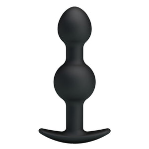 Party Up James Anal Beads Butt Plug - Black