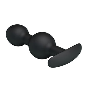 Party Up James Anal Beads Butt Plug - Black