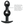 Party Up James Anal Beads Butt Plug - Black