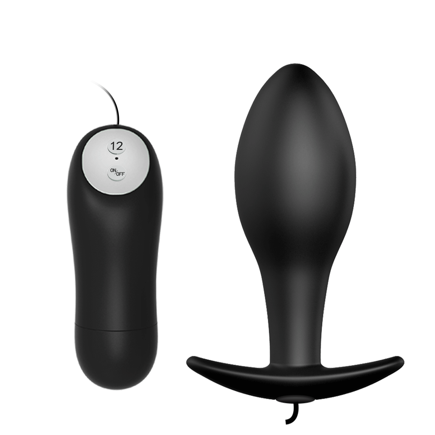Party Up Jason Vibrating Anal Plug with Remote Control - Black