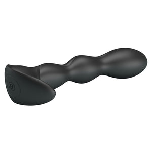 Party Up Jim Vibrating 14.5cm Butt Plug - Black