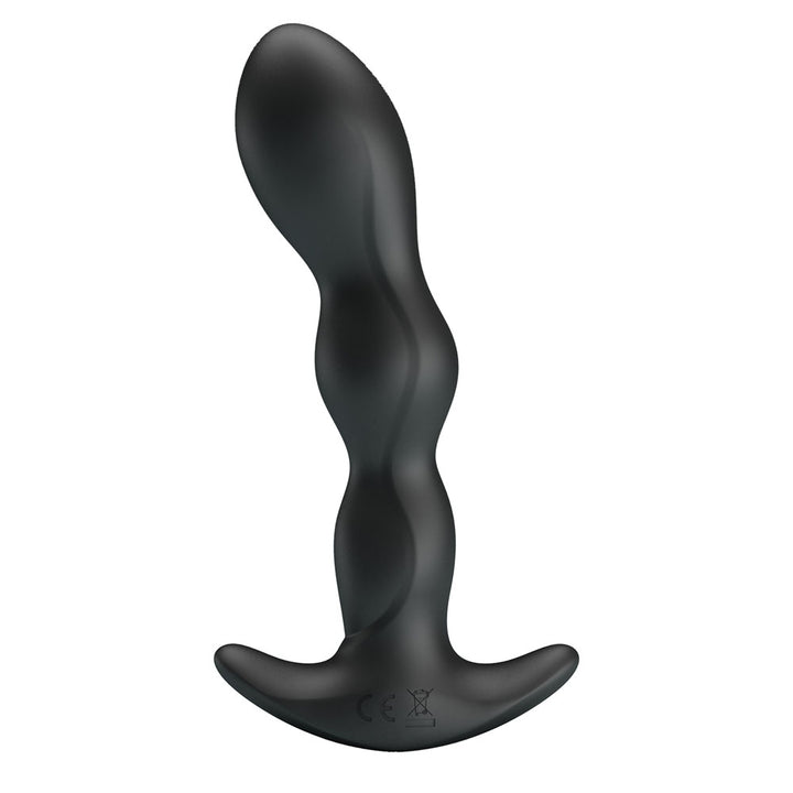 Party Up Jim Vibrating 14.5cm Butt Plug - Black