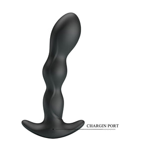 Party Up Jim Vibrating 14.5cm Butt Plug - Black
