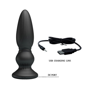 Mr Play - Powerful Vibrating 5 Inch Anal Plug with Remote Control - Black