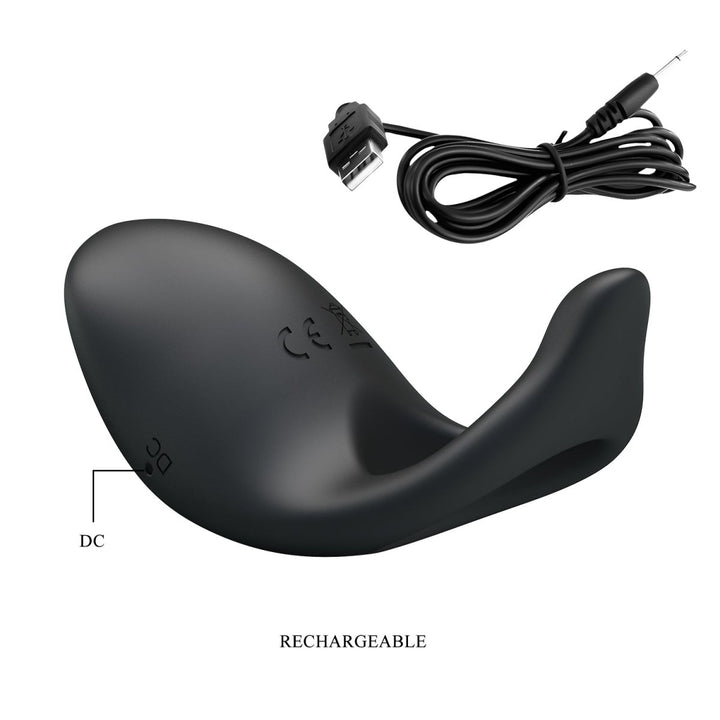 Party Up King Vibraing Cock Ring - Black