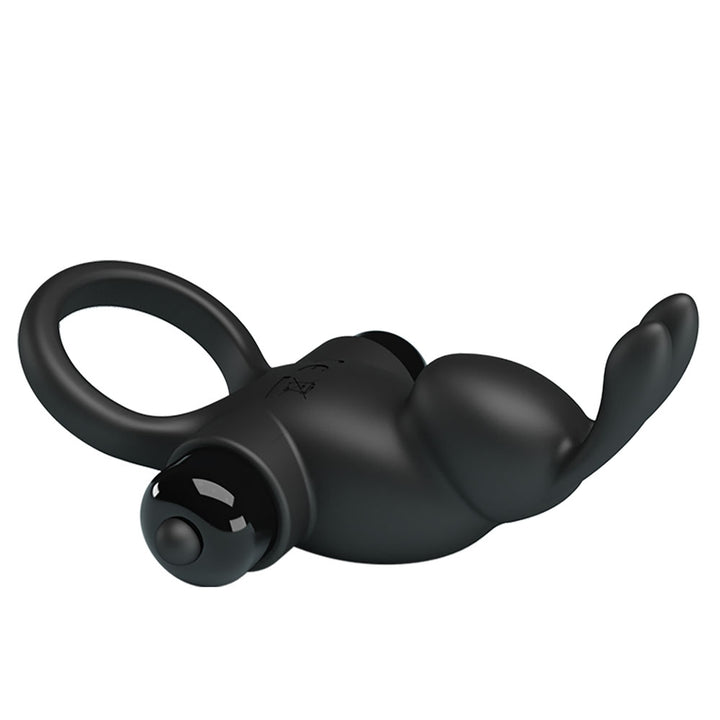 Party Up Larry Vibrating Cock Ring - Black