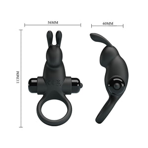 Party Up Larry Vibrating Cock Ring - Black