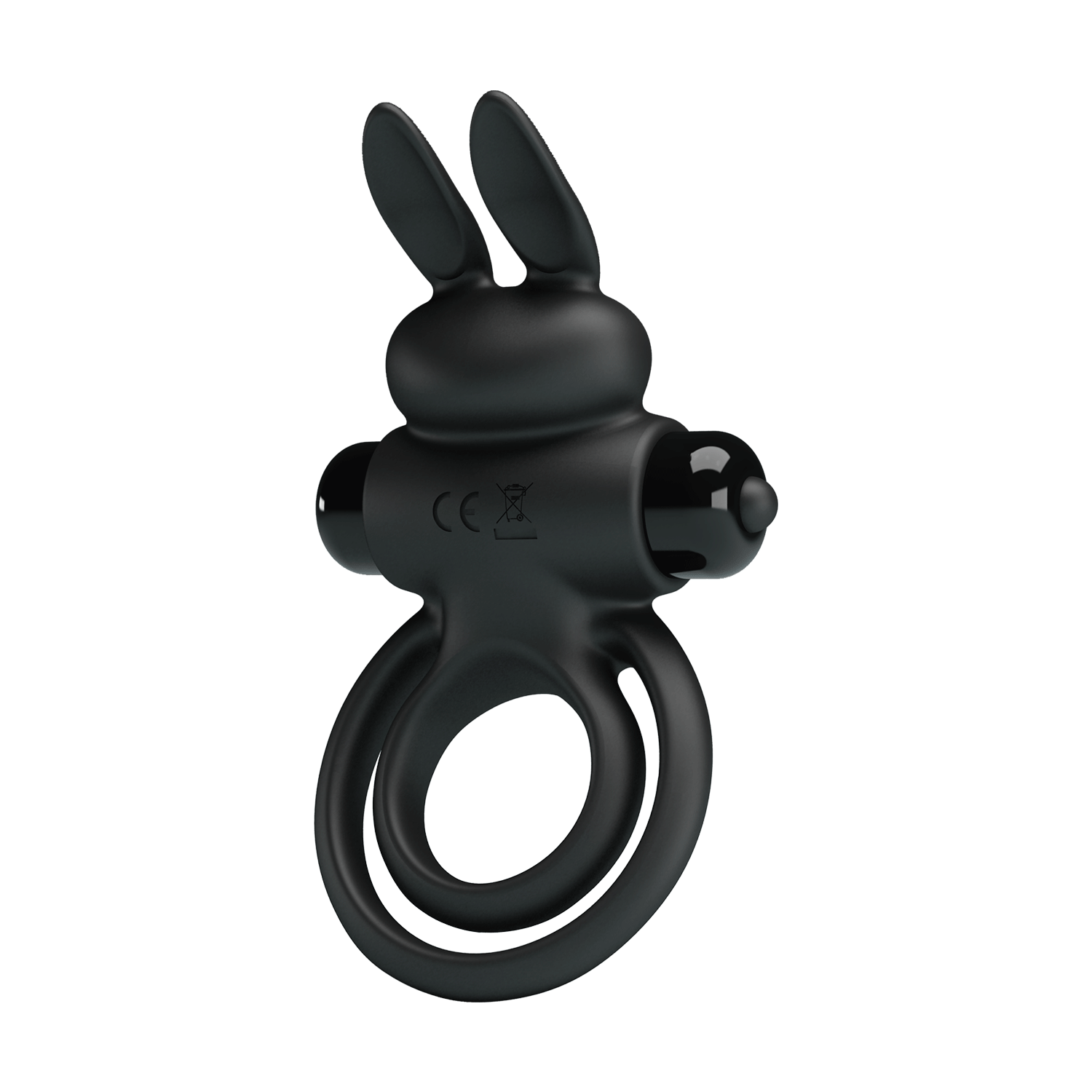 Party Up Lawrence Vibrating Cock & Balls Ring - Black