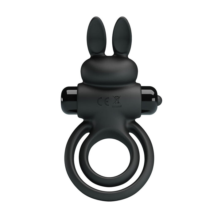 Party Up Lawrence Vibrating Cock & Balls Ring - Black