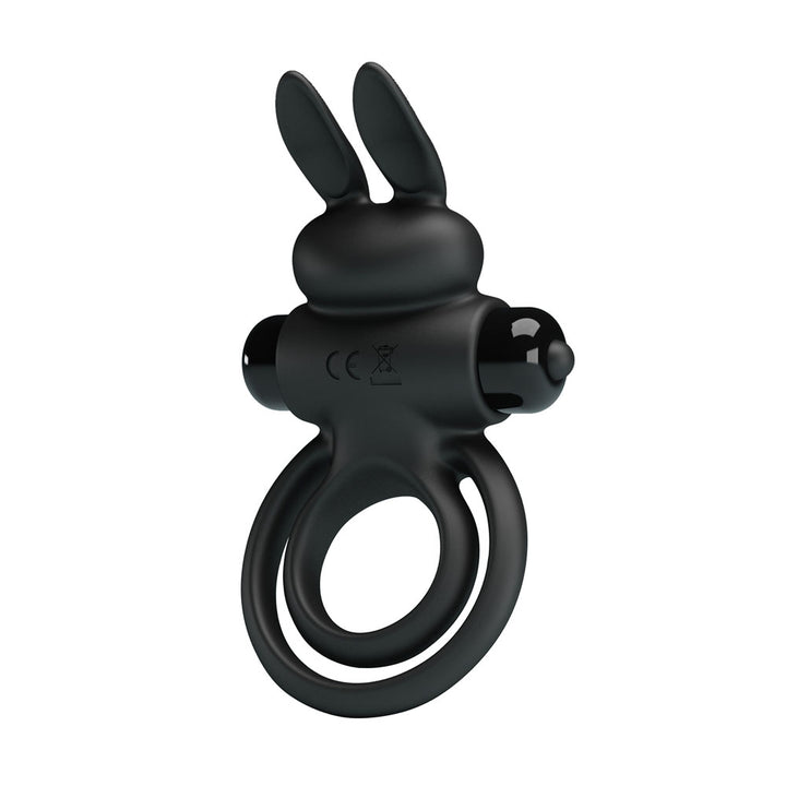 Party Up Lawrence Vibrating Cock & Balls Ring - Black
