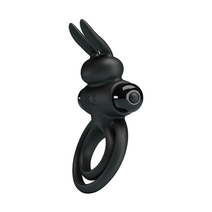 Party Up Lawrence Vibrating Cock & Balls Ring - Black