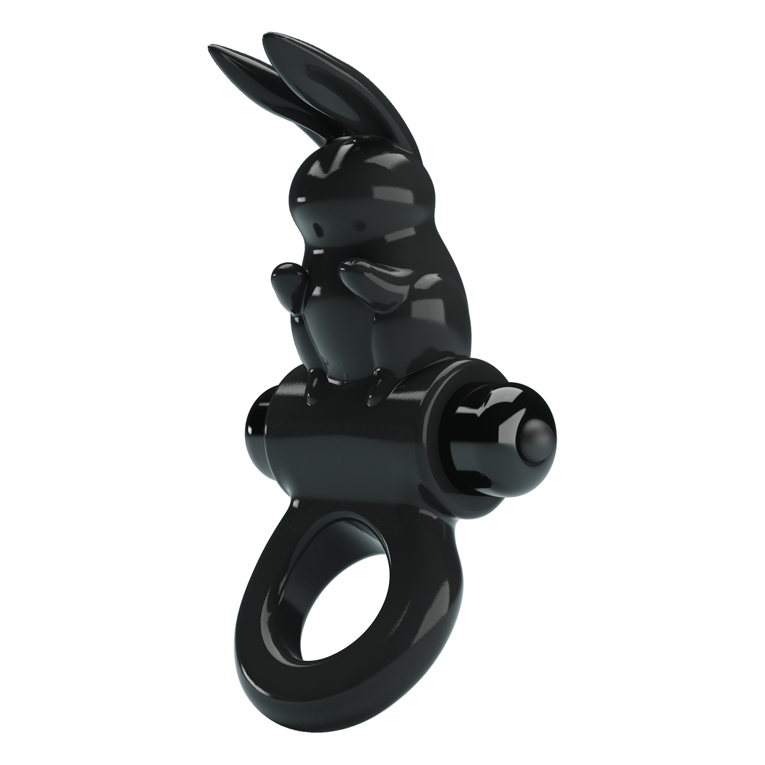 Party Up Leo Vibrating Cock Ring - Black