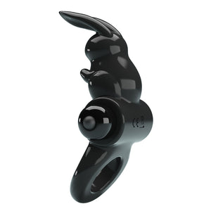 Party Up Leo Vibrating Cock Ring - Black