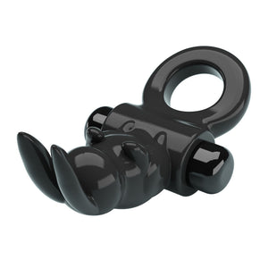 Party Up Leo Vibrating Cock Ring - Black