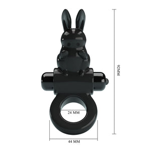 Party Up Leo Vibrating Cock Ring - Black
