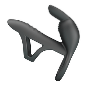 Party Up Mark Vibrating Penis Sleeve - Black