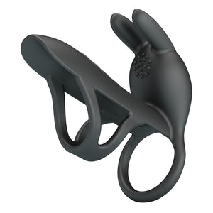 Party Up Mark Vibrating Penis Sleeve - Black