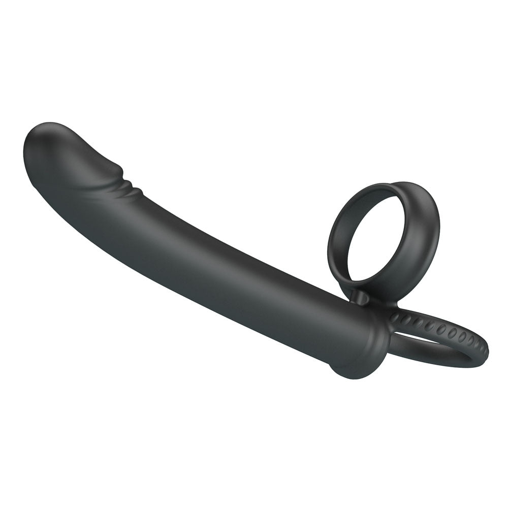 Party Up Martin Cock & Ball Rings with Double Penetrator - Black