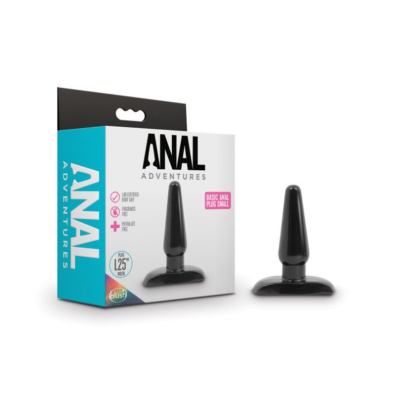 Anal Adventures Basic Small Black Butt Plug