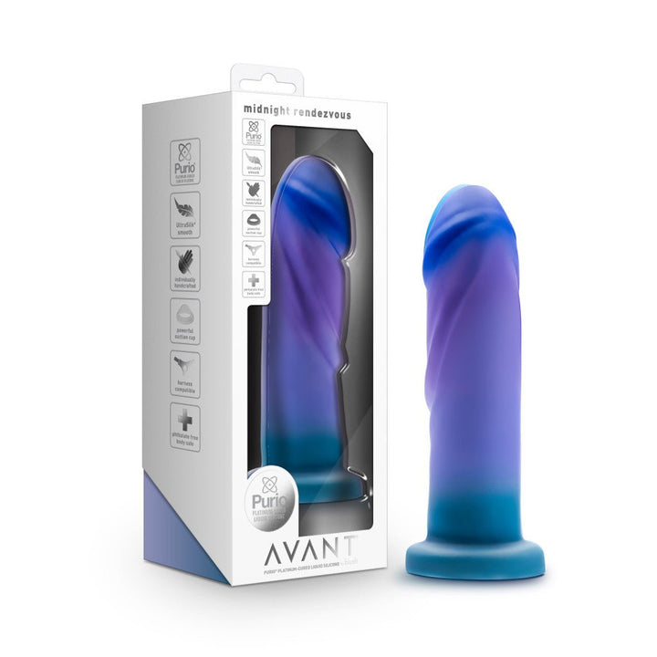 Avant - Midnight Rendezvous - Ocean Blue 7.5 Inch Dildo