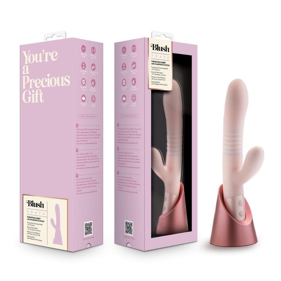 Blush - Fraya - Thrusting Rabbit Vibrator - Pink