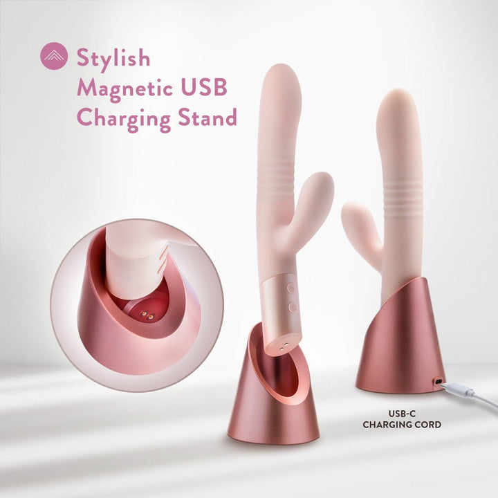 Blush - Fraya - Thrusting Rabbit Vibrator - Pink