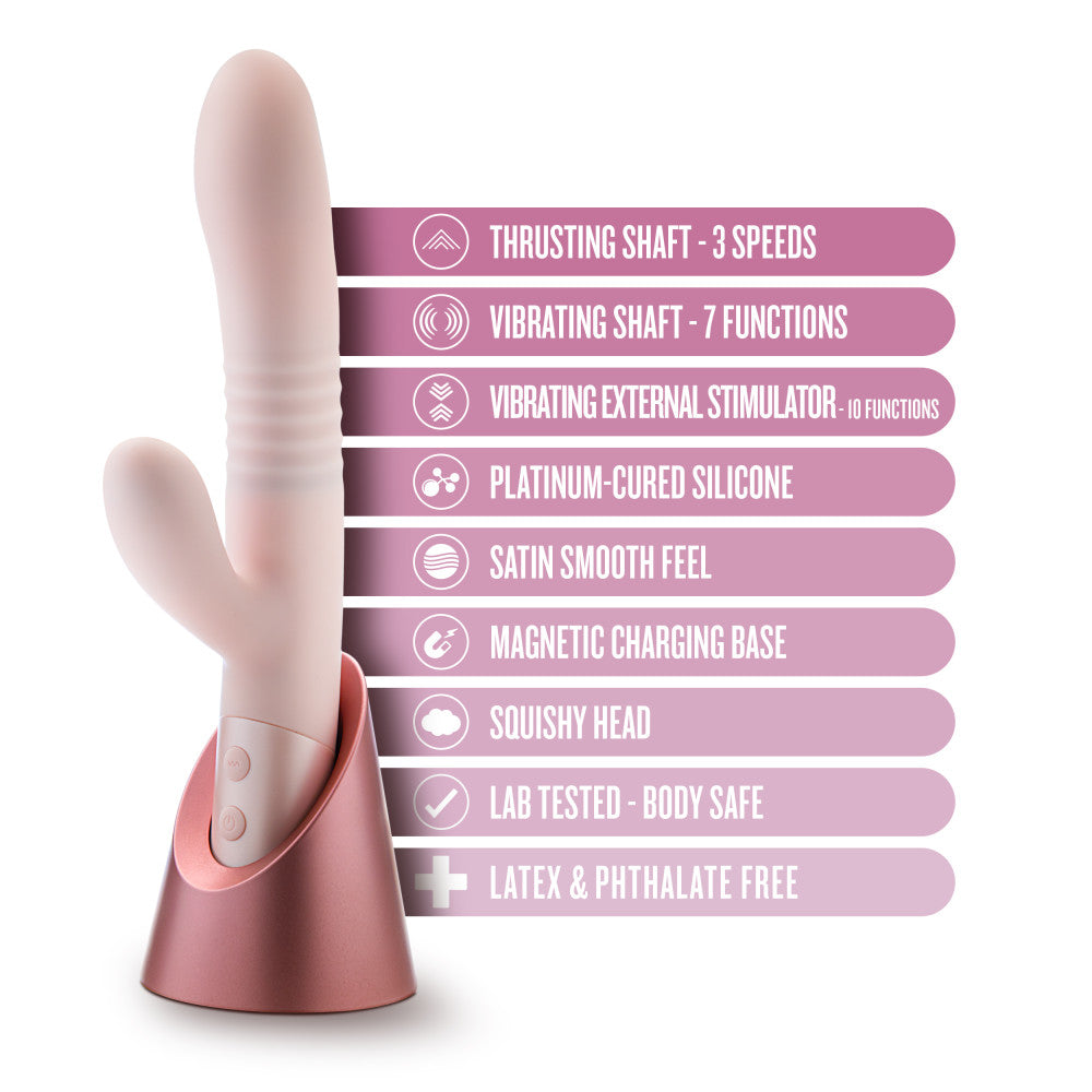 Blush - Fraya - Thrusting Rabbit Vibrator - Pink