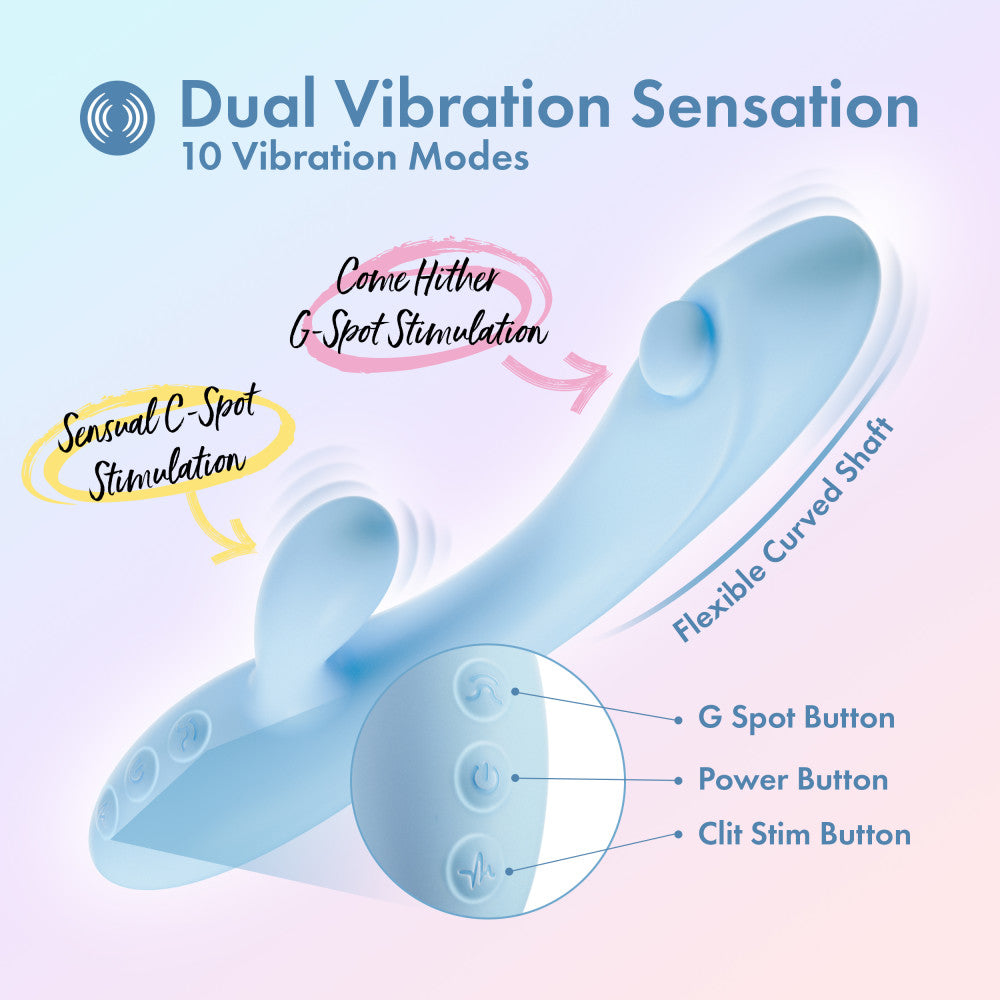 Play With Me - Moondust Magic Rabbit Vibrator - Blue