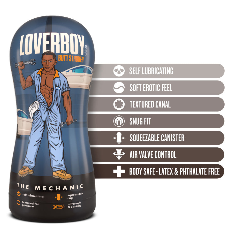 Loverboy The Mechanic - Brown Male Ass Stroker