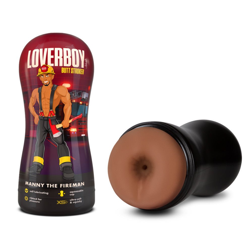 Loverboy Manny The Fireman - Tan Male Ass Stroker