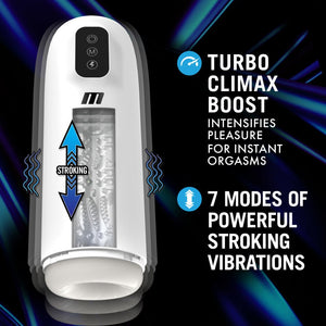 M For Men Robo-Bator - Vibrating Auto Stroker - White