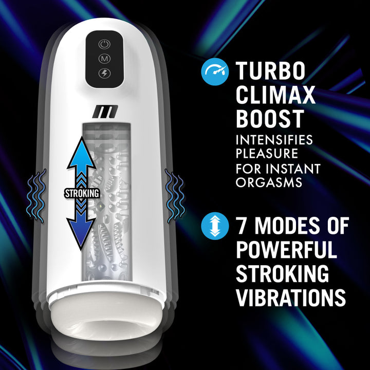 M For Men Robo-Bator - Vibrating Auto Stroker - White