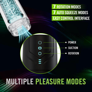 M For Men - Whirlwind Pro - Rotating Sucking Stroker
