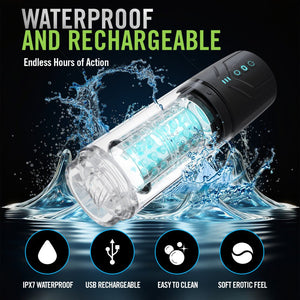 M For Men - Whirlwind Pro - Rotating Sucking Stroker