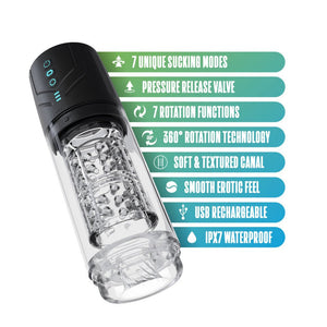 M For Men - Whirlwind Pro - Rotating Sucking Stroker