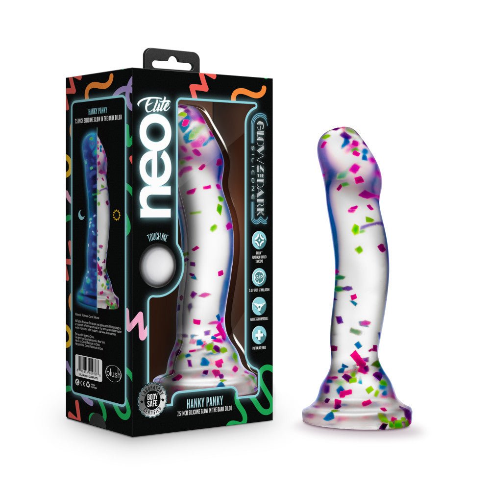 Neo Elite Glow Hanky Panky 7 Inch Dildo