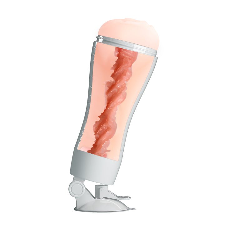 Crazy Bull Flora Squeezable Vagina Stroker with Suction Base - Flesh