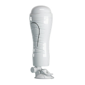 Crazy Bull Flora Vibrating Squeezable Stroker with Suction Base - Flesh