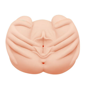 Crazy Bull Lifelike Vibrating Vagina And Ass Masturbator - Flesh