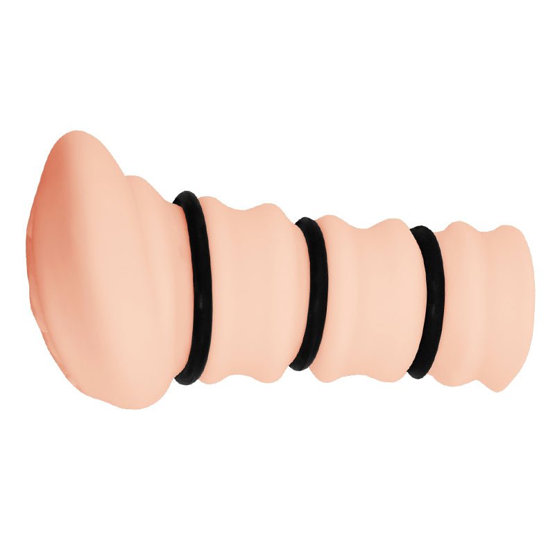 Crazy Bull Rossi Realistic Vagina Stroker with Tighening Rings - Flesh