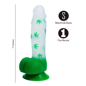 Maia Leif - Leaf Print Dong - Green/White