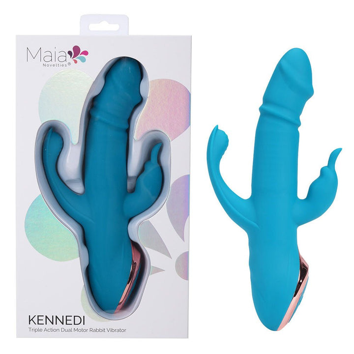 Maia Kennedi Triple Stimulating Vibrator - Blue