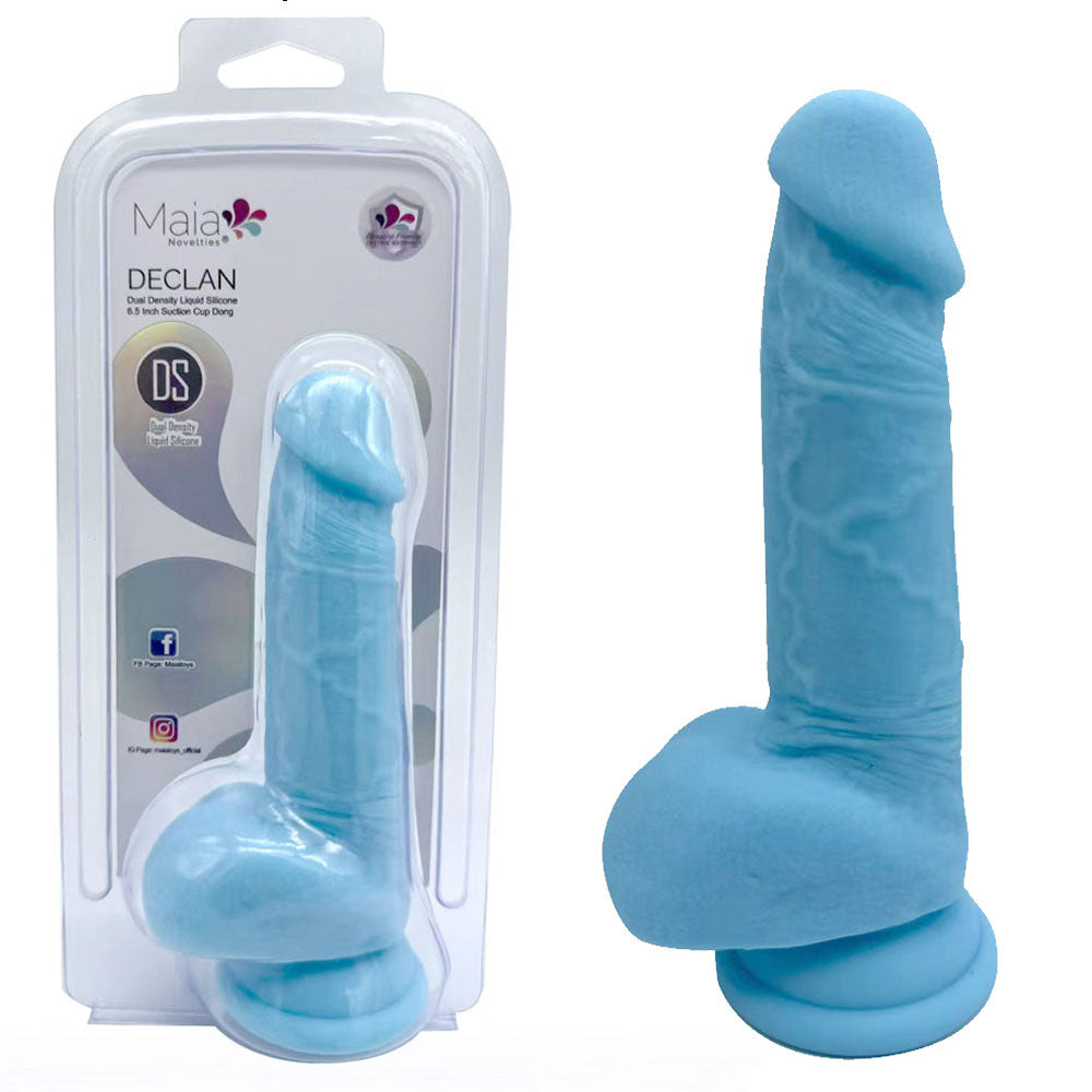 Maia Declan Dual Densit 6.5 Inch Dong - Blue