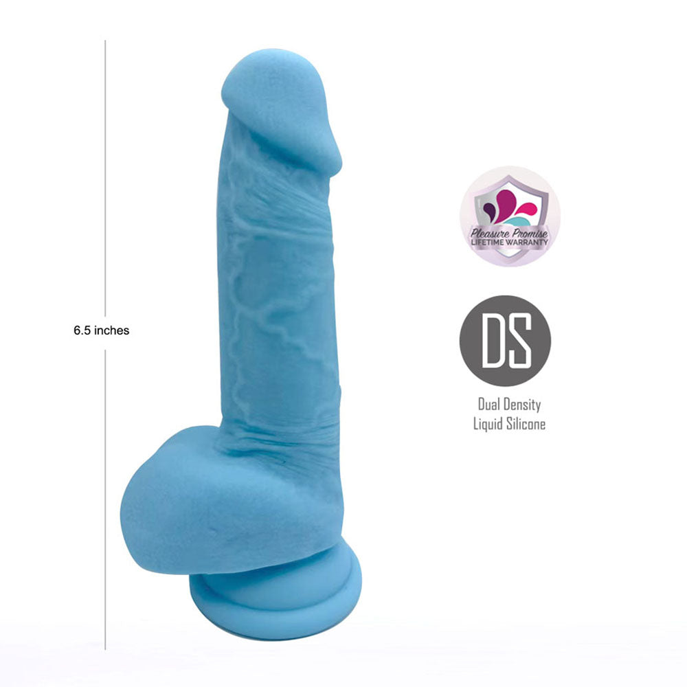 Maia Declan Dual Densit 6.5 Inch Dong - Blue